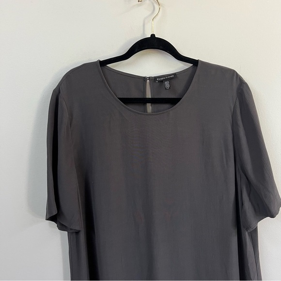 Eileen Fisher Tencel Blend Shift Dress - Picture 3 of 10